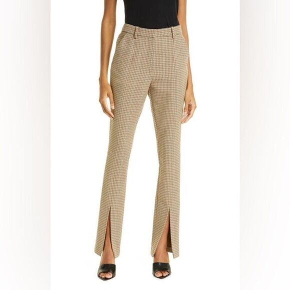 A.L.C. Pants - ALC Edwin Split Hem Plaid Print Pants Size 4 NWT $495